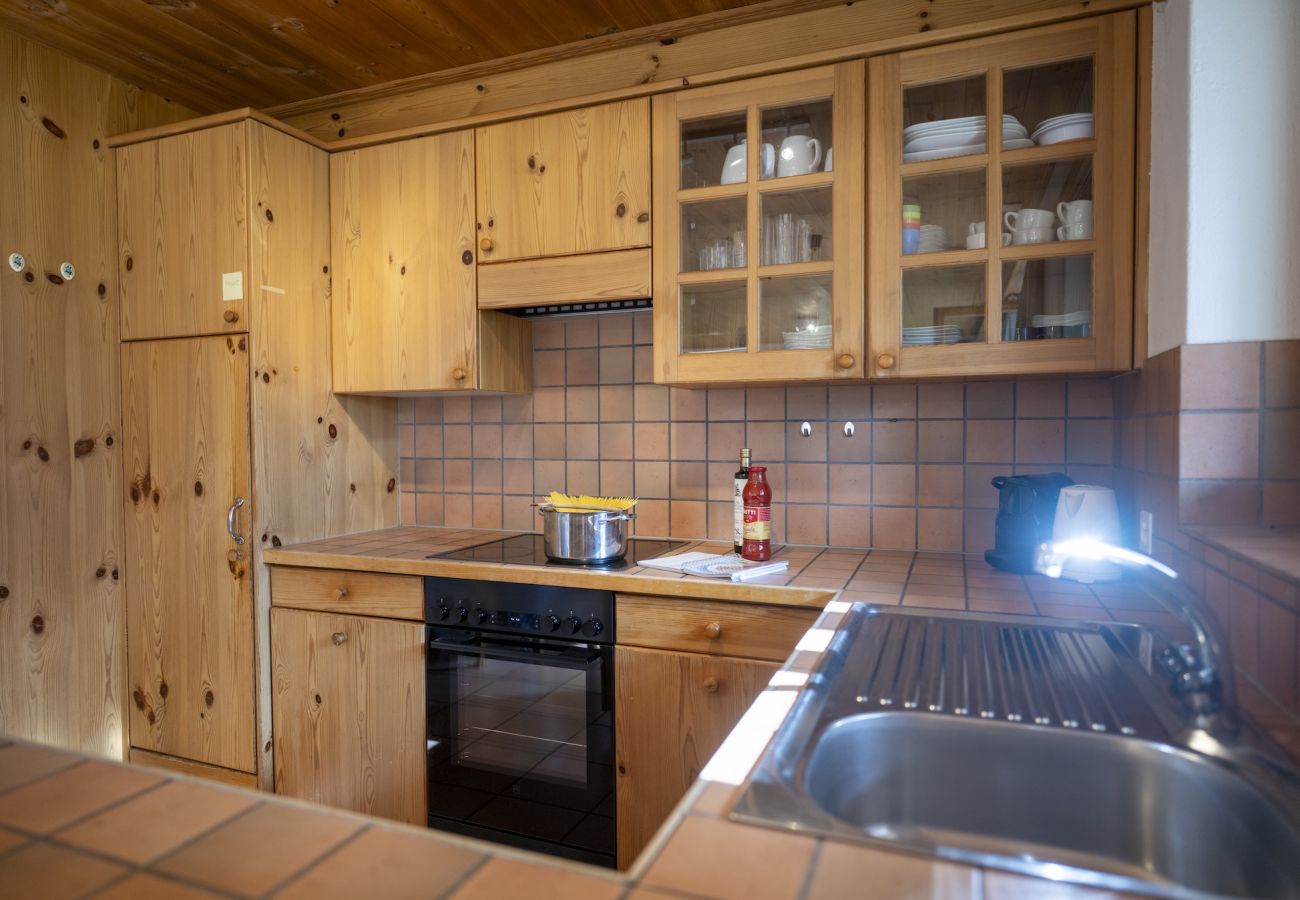 Ferienwohnung in Scuol - CHASA VAL 735C: RUHIGE, GEMÜTLICHE  3 ½ ZIMMERWOHNUNG MIT CHEMINEE UND PANORAMA AUF DEN NATIONALPARK