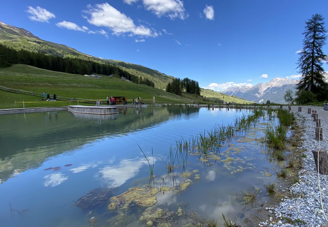 Ferienhaus in Ftan - Chasa Sömmi: Luxuriöses Engadinerhaus in Ftan mit Panorama-Terrasse