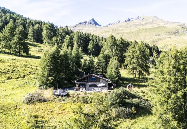 Chalet in Scuol - Bergchalet Flöna: Luxuriöses freistehendes 5 Zimmer-Chalet an der Pist mit Hotpot & Sauna Chalet in Scuol - Bergchalet Flöna: Luxuriöses freistehendes 5 Zimmer-Chalet an der Pist mit Hotpot & Sauna
