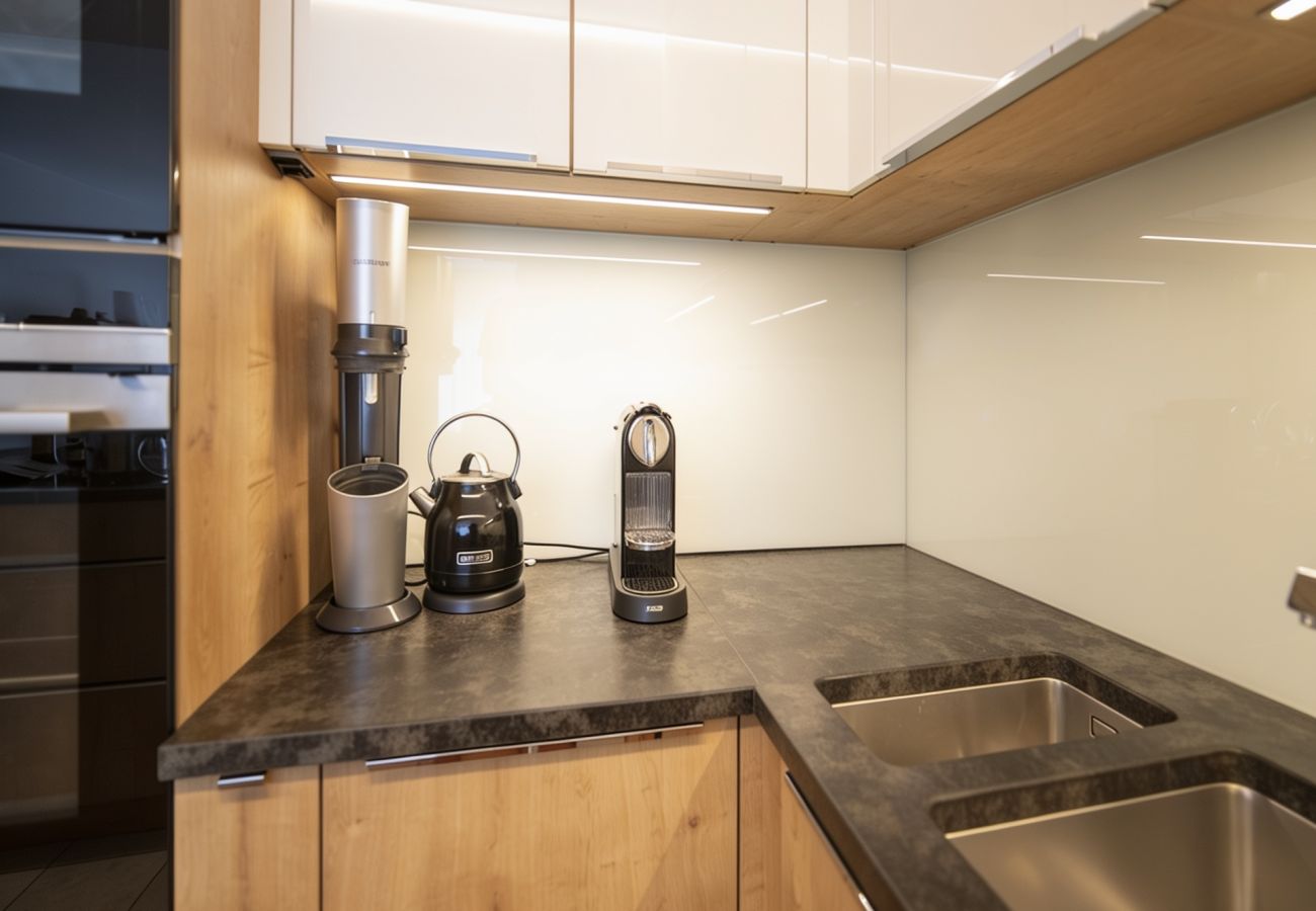 Ferienwohnung in Scuol - Chasa Emerita: Moderne 3 1/2-Zimmer Terrassenwohnung mit Panoramablick