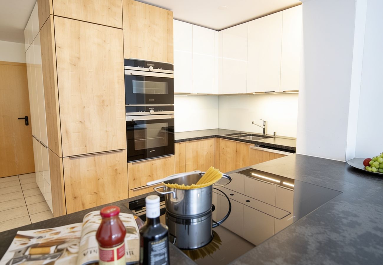 Ferienwohnung in Scuol - Chasa Emerita: Moderne 3 1/2-Zimmer Terrassenwohnung mit Panoramablick