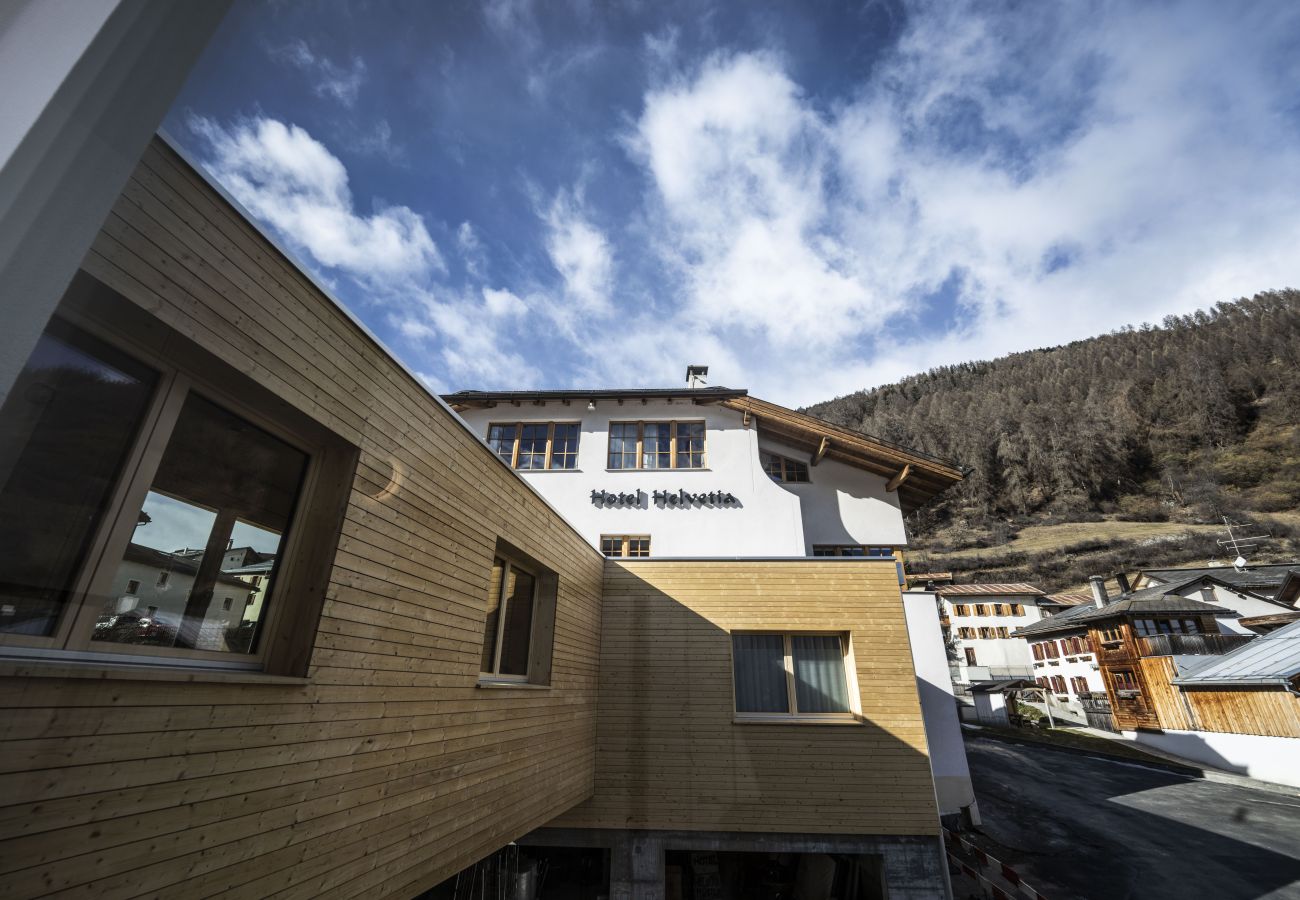 Ferienwohnung in Müstair - Chasa Helvetia Duai: Neu gebaute 3,5 Zimmer Ferienwohnung mit exklusivem Hotelservice