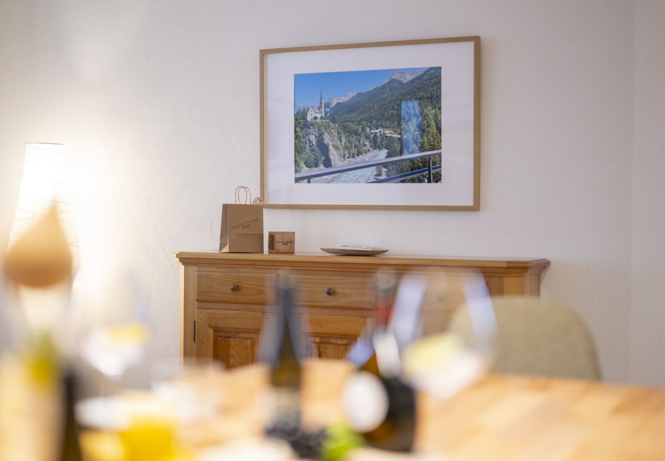 Ferienwohnung in Vulpera - Chasa Valbernard Stüvetta - Quivelda 4001: Hochwertig 3-Zimmerwohnung