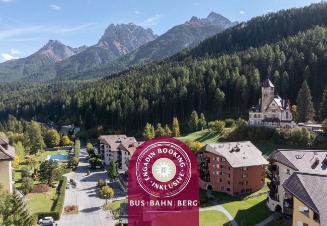 Ferienwohnung in Vulpera - Chasa Valbernard 4105: Grosszügige 3.5-Zimmerwohnung mit Komfort und Bergblick Ferienwohnung in Vulpera - Chasa Valbernard 4105: Grosszügige 3.5-Zimmerwohnung mit Komfort und Bergblick