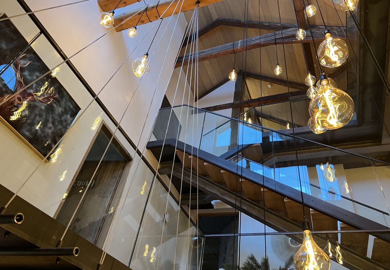 Chalet in Sent - Chasa Sentima – luxuriöser Engadiner Palazzo mit Panoramablick, Hotpot & Sauna direkt an der Talabfahrt 