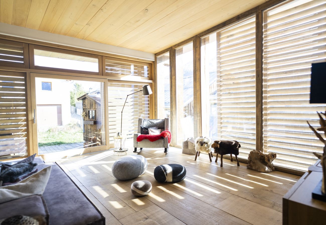 Chalet in Sent - Chasa Sentima – luxuriöser Engadiner Palazzo mit Panoramablick, Hotpot & Sauna direkt an der Talabfahrt 