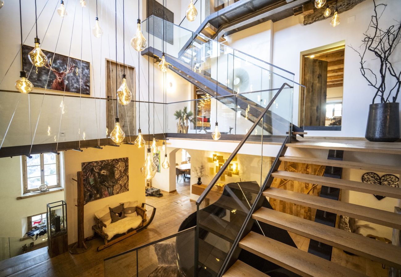 Chalet in Sent - Chasa Sentima – luxuriöser Engadiner Villa mit Panoramablick, Hotpot & Sauna