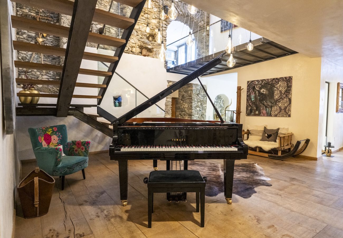 Chalet in Sent - Chasa Sentima – luxuriöser Engadiner Villa mit Panoramablick, Hotpot & Sauna