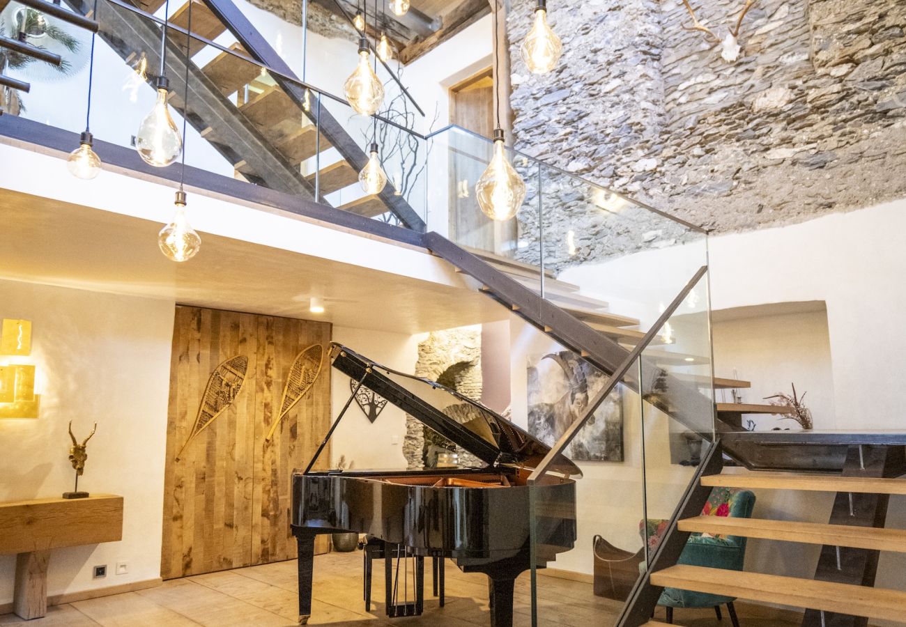 Chalet in Sent - Chasa Sentima – luxuriöser Engadiner Villa mit Panoramablick, Hotpot & Sauna