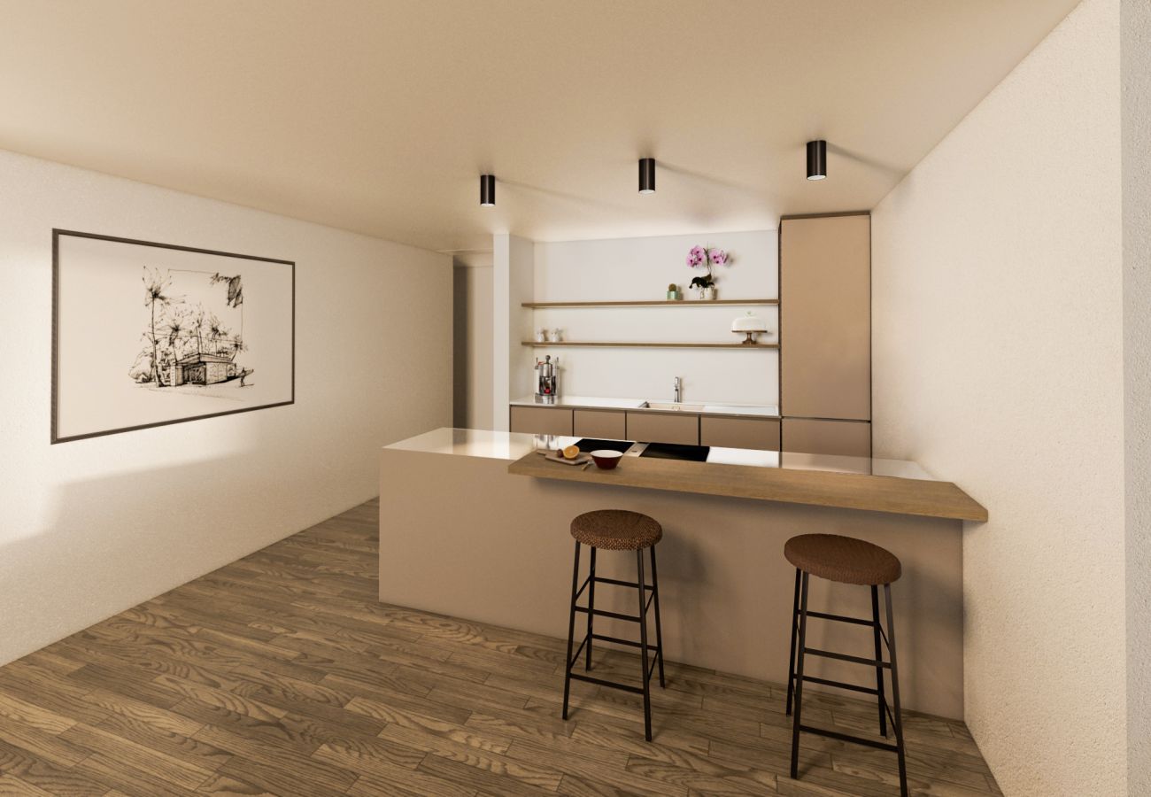 Ferienwohnung in Scuol - Plavna Apartment 2B: Moderne 2 ½-Zimmerwohunung zentral und mit Panoramablick