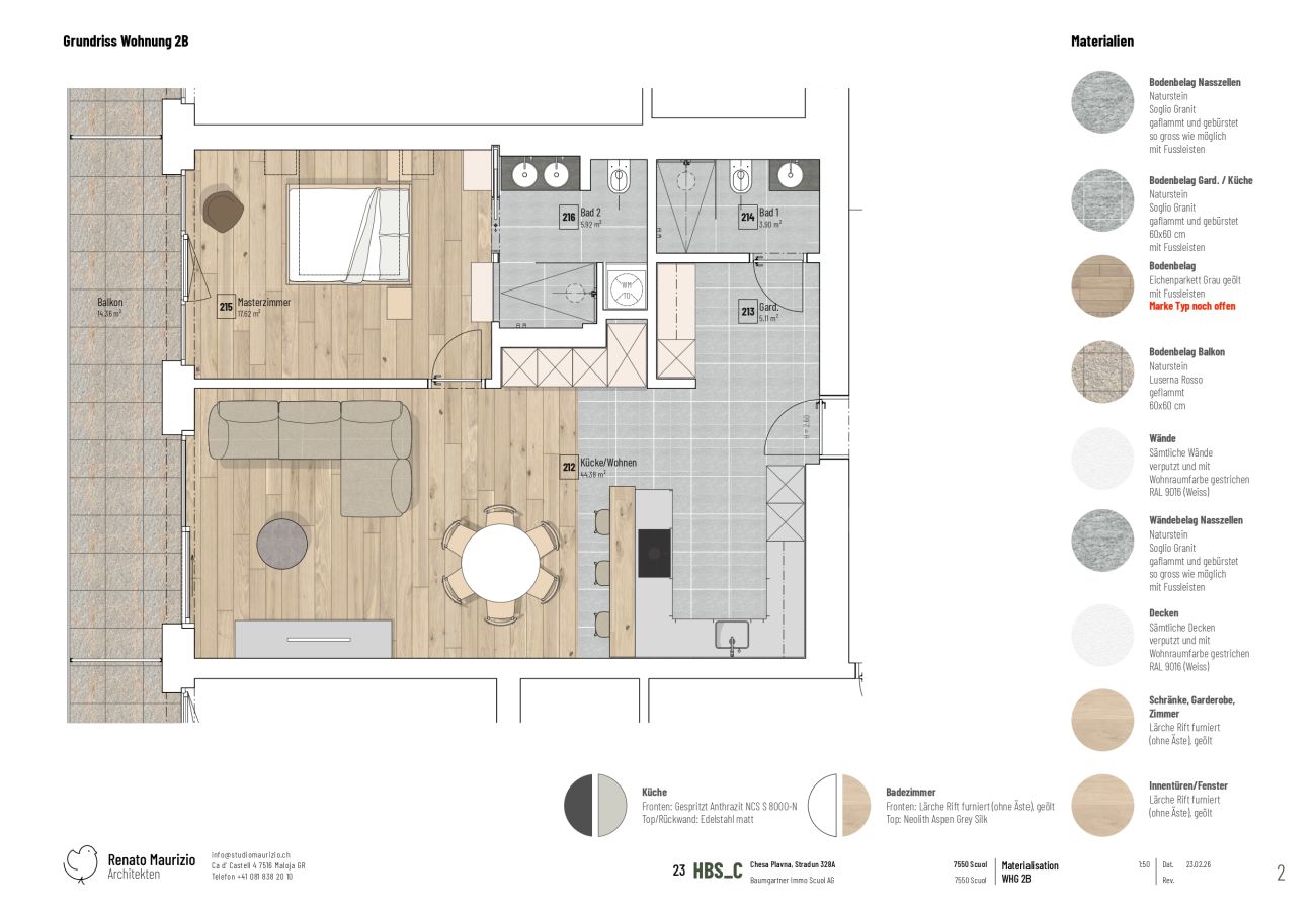 Ferienwohnung in Scuol - Plavna Apartment 2B: Moderne 2 ½-Zimmerwohnung zentral und mit Panoramablick (Südausrichtung)