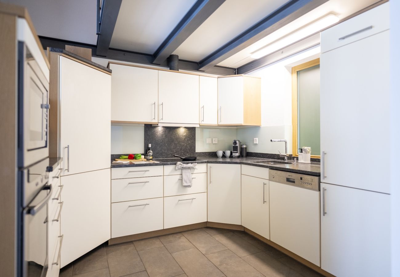 Ferienwohnung in Scuol - Stilvolle Ferienwohnung mit Bergblick im Herzen von Scuol